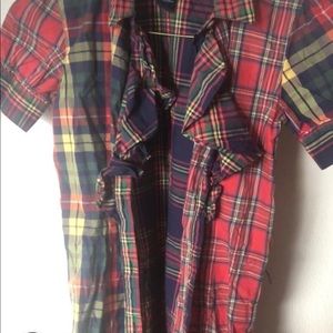 Plaid shirt dress